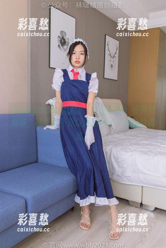 BoBoSocks袜啵啵 - 高清原图：长筒白棉袜，稚予是不是让我看到了一种新的潮流？